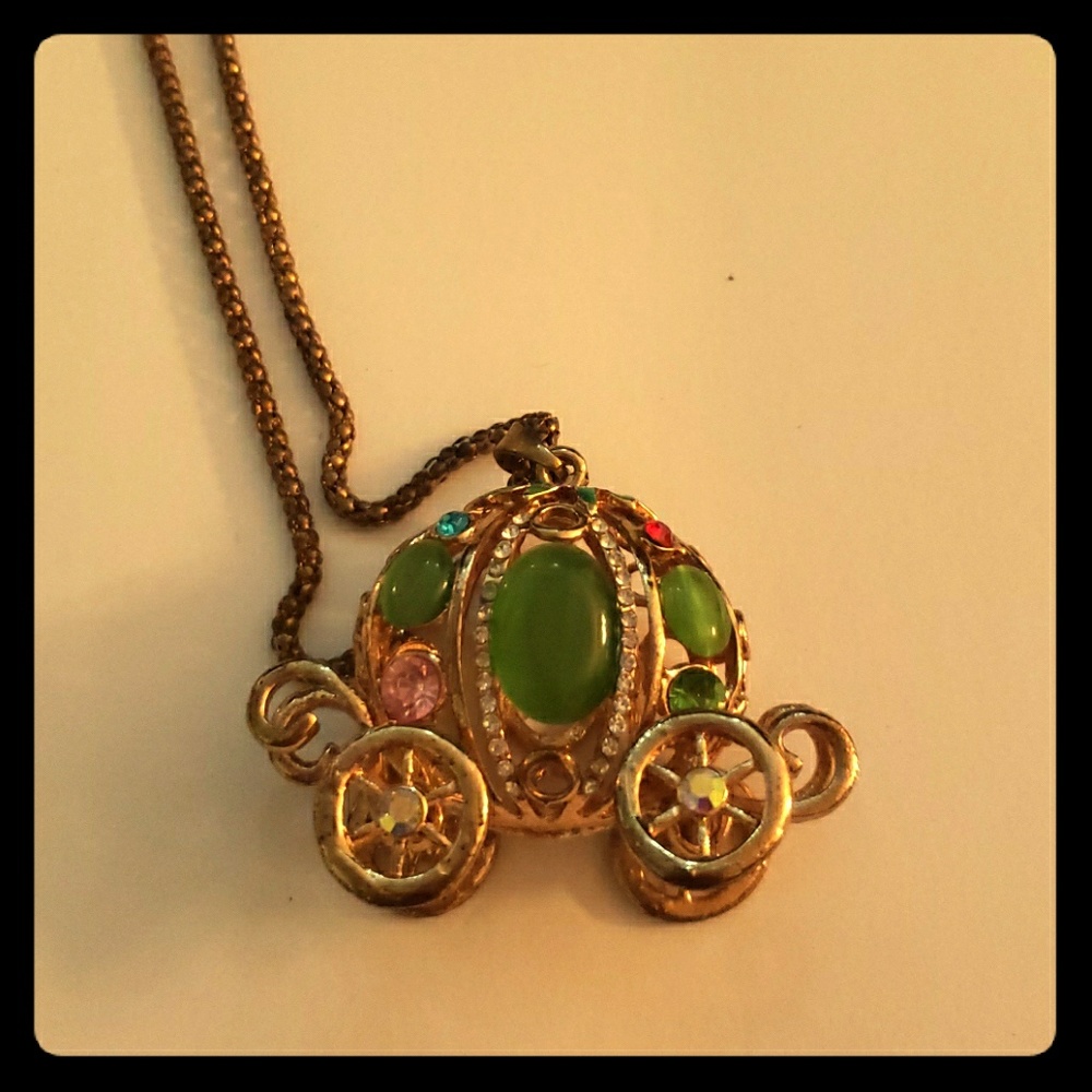 Betsey Johnson Cinderella Carriage Necklace